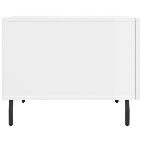 Salontafel 50x50x40 cm bewerkt hout hoogglans wit MeubelReus