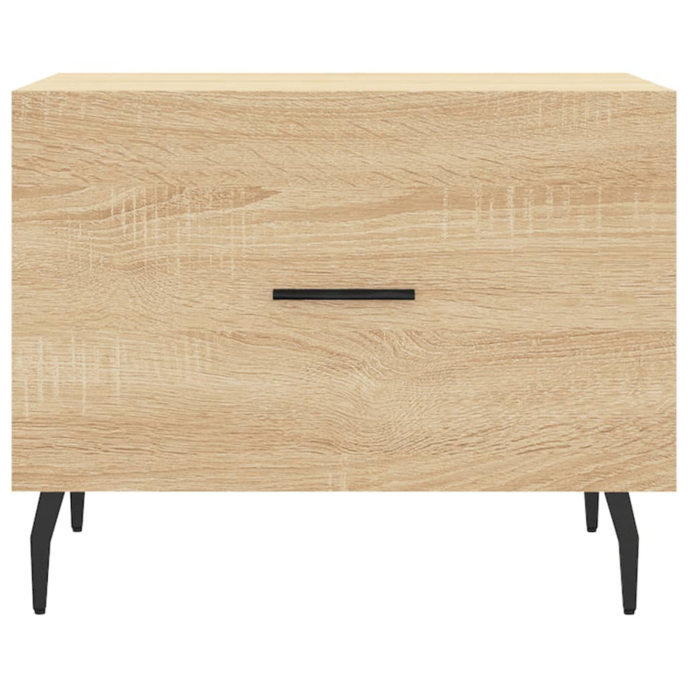 Salontafels 2 st 50x50x40 cm bewerkt hout sonoma eikenkleurig MeubelReus