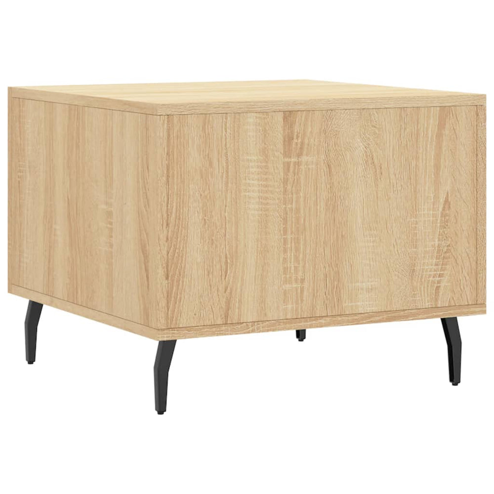 Salontafels 2 st 50x50x40 cm bewerkt hout sonoma eikenkleurig MeubelReus