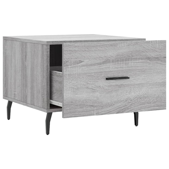Salontafels 2 st 50x50x40 cm bewerkt hout grijs sonoma eiken MeubelReus