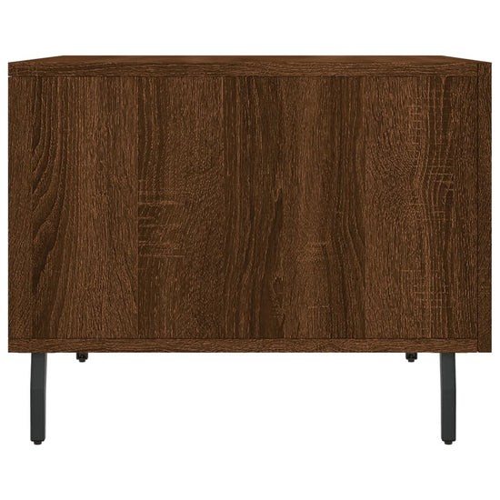 Salontafels 2 st 50x50x40 cm bewerkt hout bruin eikenkleur MeubelReus