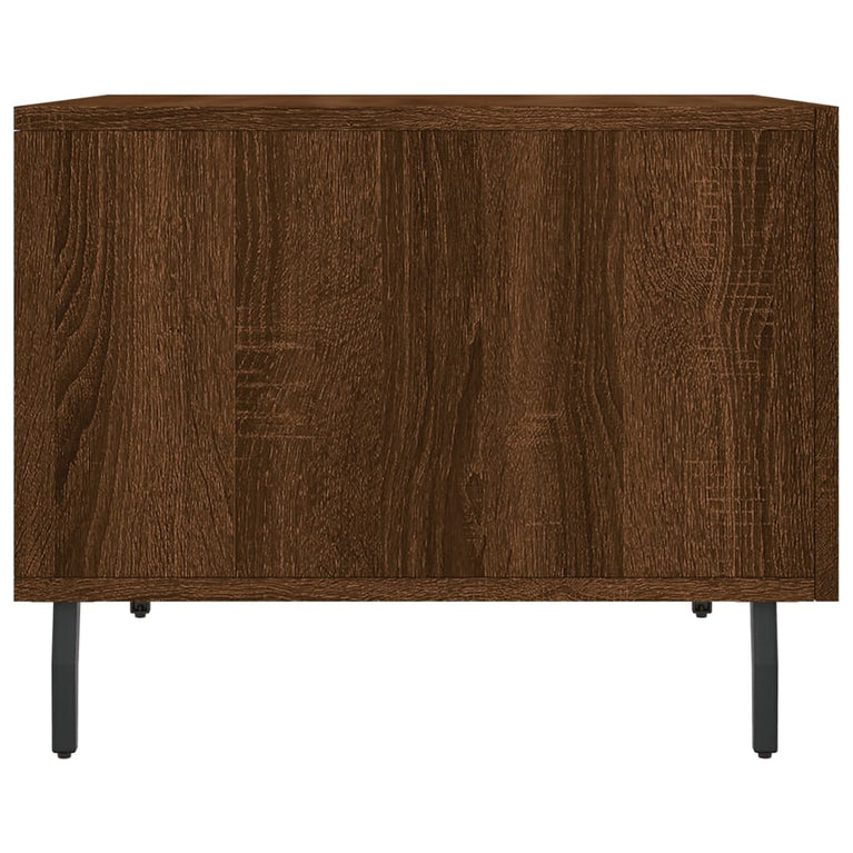 Salontafels 2 st 50x50x40 cm bewerkt hout bruin eikenkleur MeubelReus