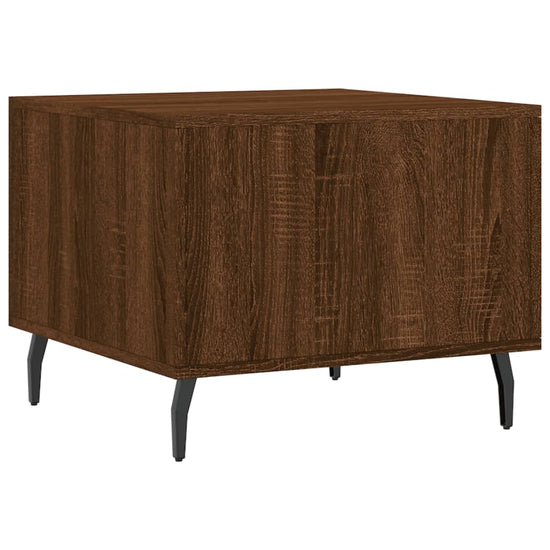 Salontafels 2 st 50x50x40 cm bewerkt hout bruin eikenkleur MeubelReus
