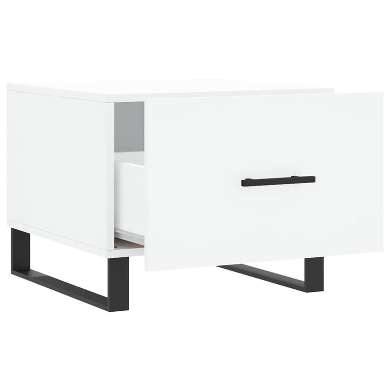 Salontafels 2 st 50x50x40 cm bewerkt hout wit MeubelReus