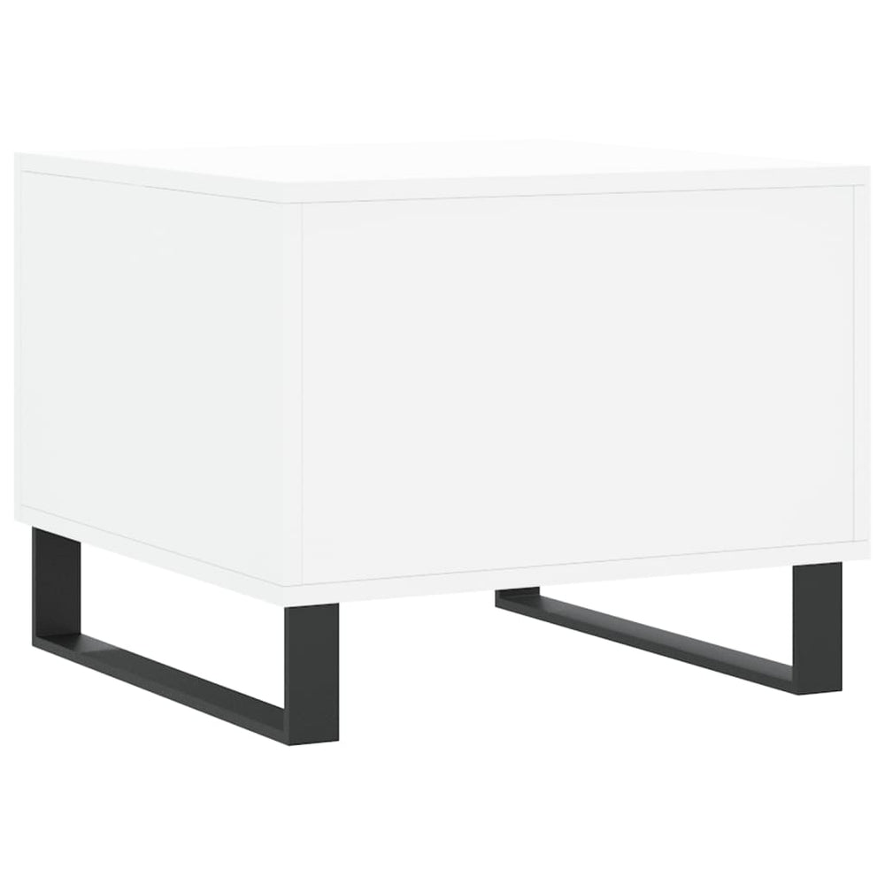 Salontafels 2 st 50x50x40 cm bewerkt hout wit MeubelReus