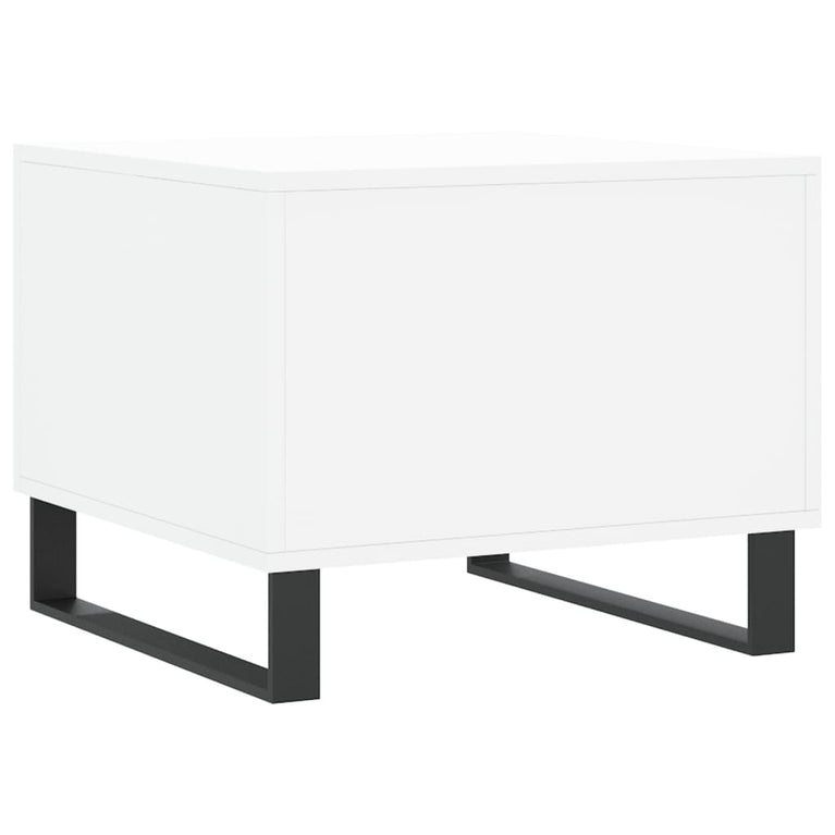 Salontafels 2 st 50x50x40 cm bewerkt hout wit MeubelReus