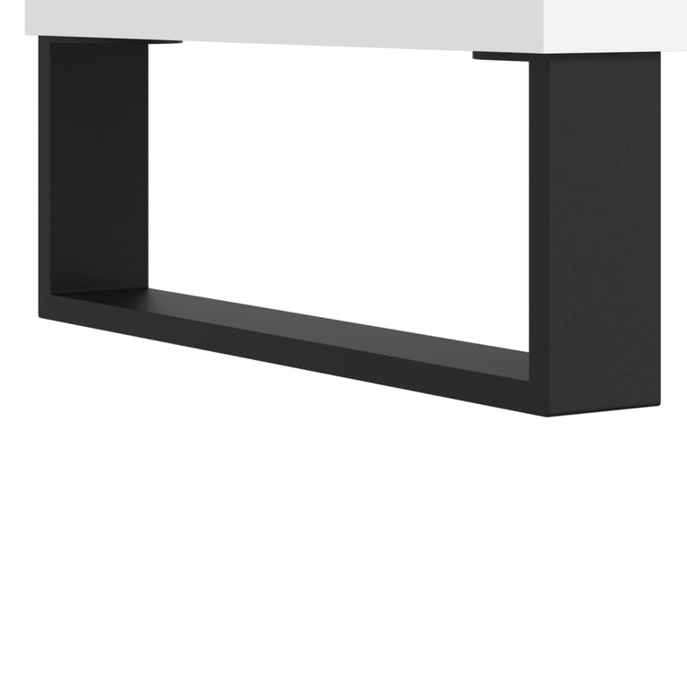 Salontafels 2 st 50x50x40 cm bewerkt hout wit MeubelReus