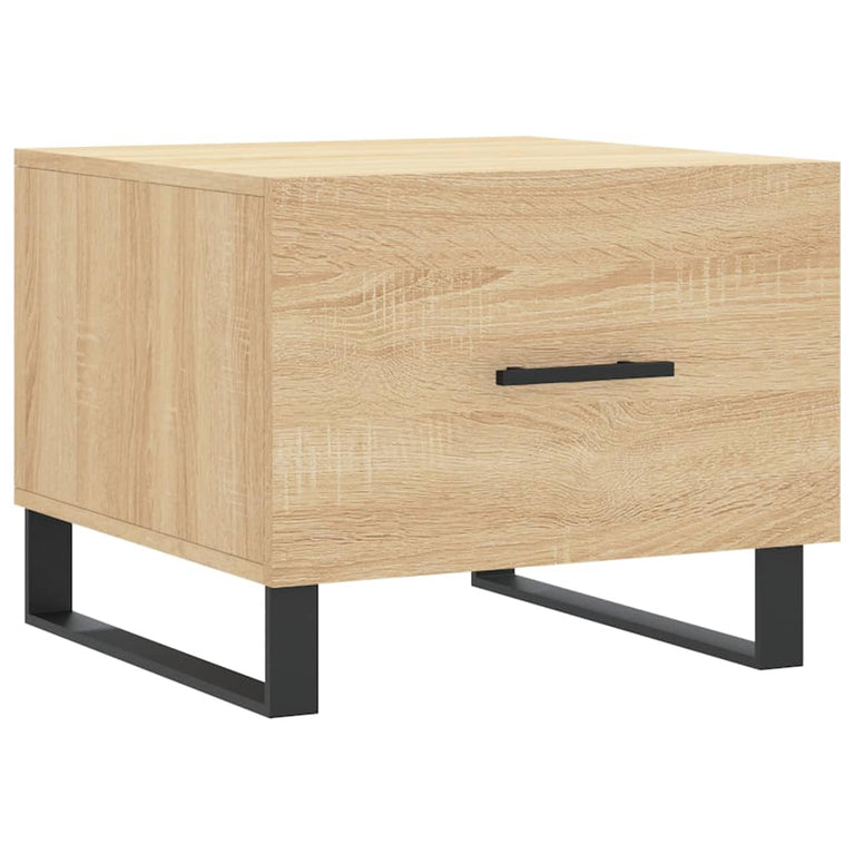 Salontafels 2 st 50x50x40 cm bewerkt hout sonoma eikenkleurig MeubelReus