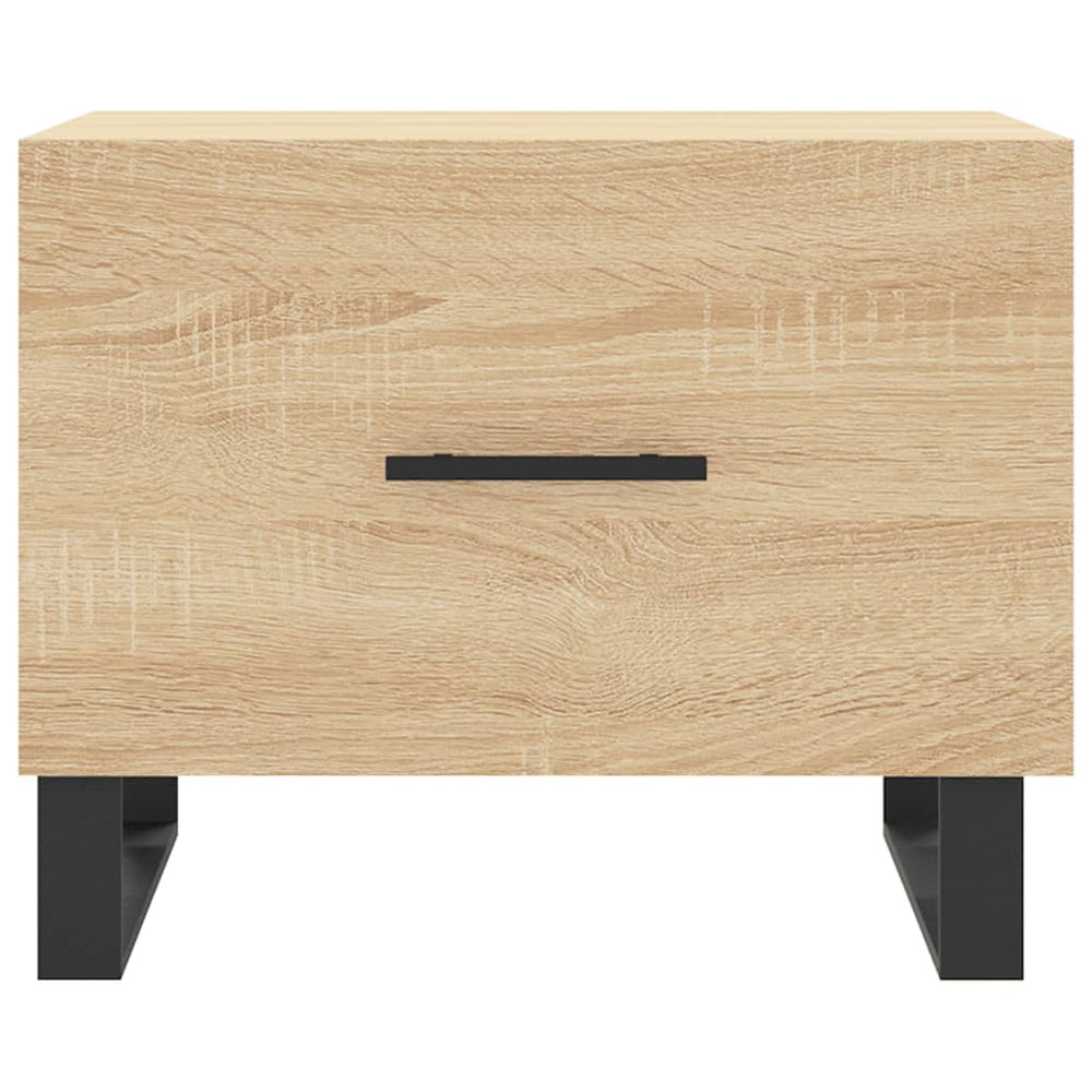 Salontafels 2 st 50x50x40 cm bewerkt hout sonoma eikenkleurig MeubelReus
