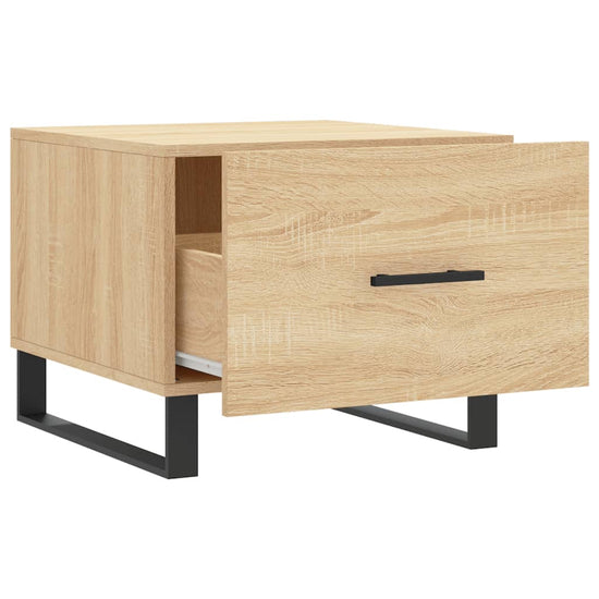 Salontafels 2 st 50x50x40 cm bewerkt hout sonoma eikenkleurig MeubelReus
