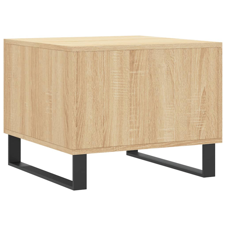 Salontafels 2 st 50x50x40 cm bewerkt hout sonoma eikenkleurig MeubelReus