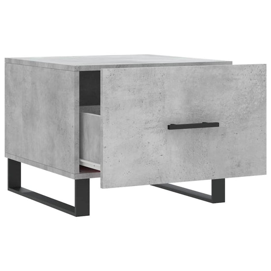 Salontafels 2 st 50x50x40 cm bewerkt hout betongrijs MeubelReus