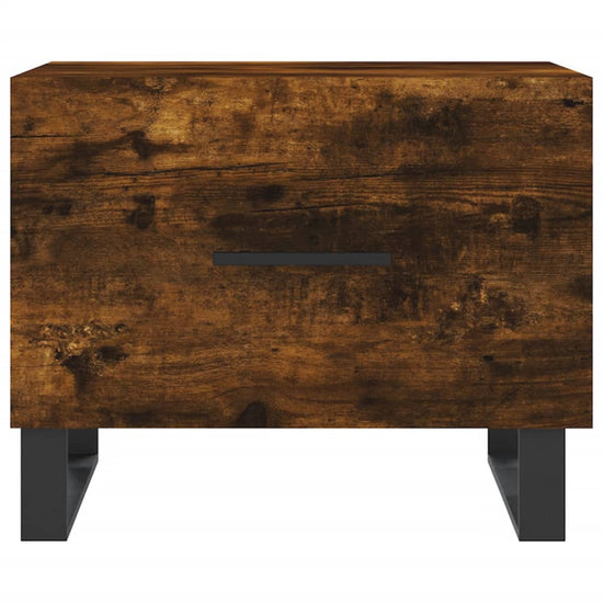 Salontafels 2 st 50x50x40 cm bewerkt hout gerookt eikenkleurig MeubelReus