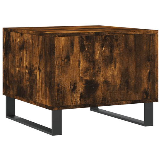Salontafels 2 st 50x50x40 cm bewerkt hout gerookt eikenkleurig MeubelReus