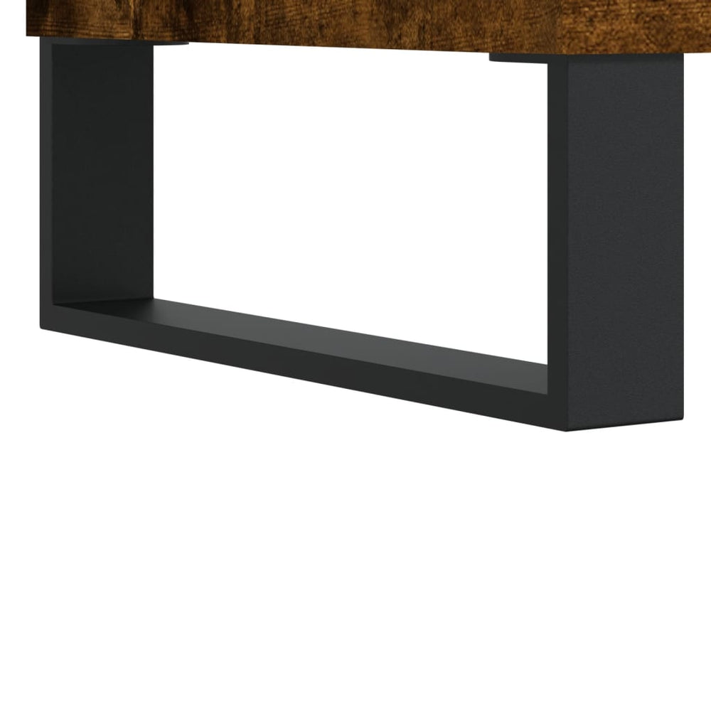 Salontafels 2 st 50x50x40 cm bewerkt hout gerookt eikenkleurig MeubelReus