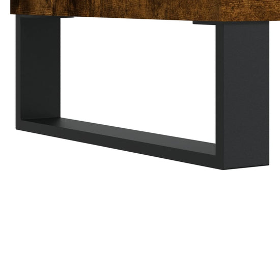 Salontafels 2 st 50x50x40 cm bewerkt hout gerookt eikenkleurig MeubelReus