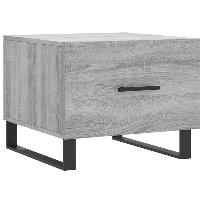 Salontafels 2 st 50x50x40 cm bewerkt hout grijs sonoma eiken MeubelReus