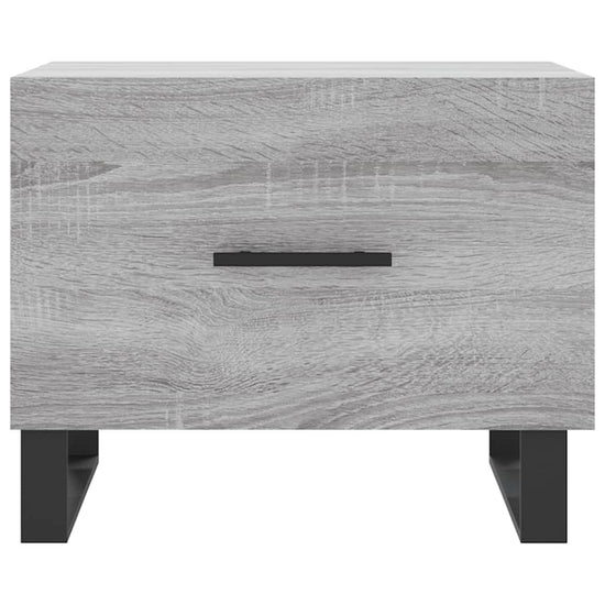 Salontafels 2 st 50x50x40 cm bewerkt hout grijs sonoma eiken MeubelReus