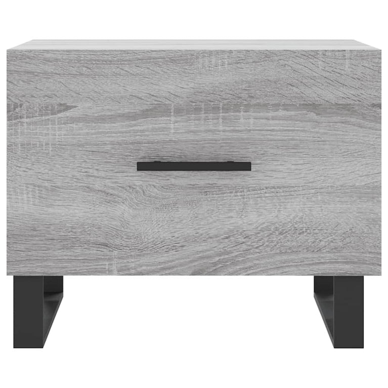 Salontafels 2 st 50x50x40 cm bewerkt hout grijs sonoma eiken MeubelReus