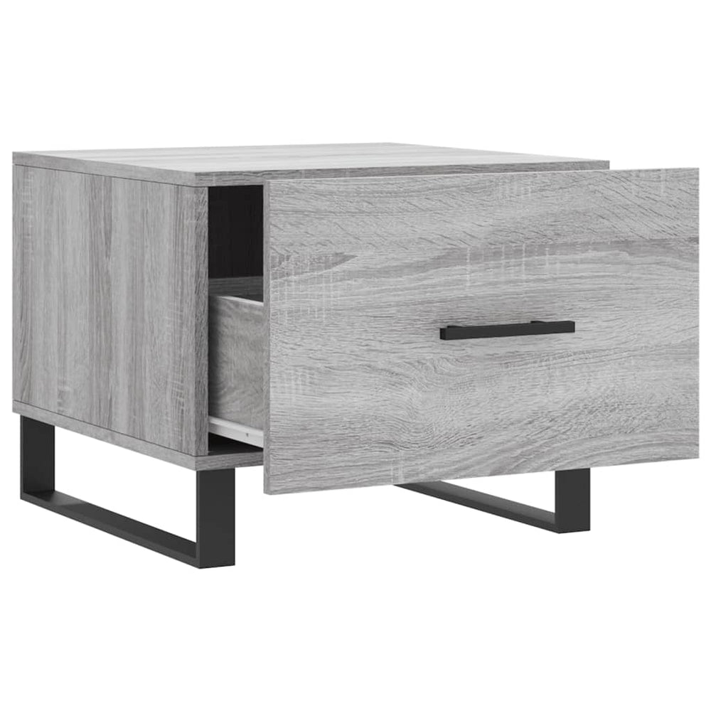 Salontafels 2 st 50x50x40 cm bewerkt hout grijs sonoma eiken MeubelReus