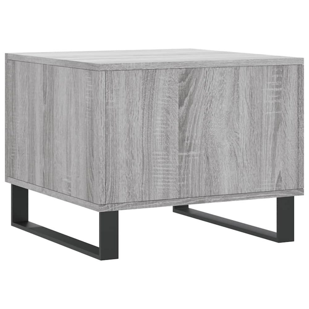 Salontafels 2 st 50x50x40 cm bewerkt hout grijs sonoma eiken MeubelReus