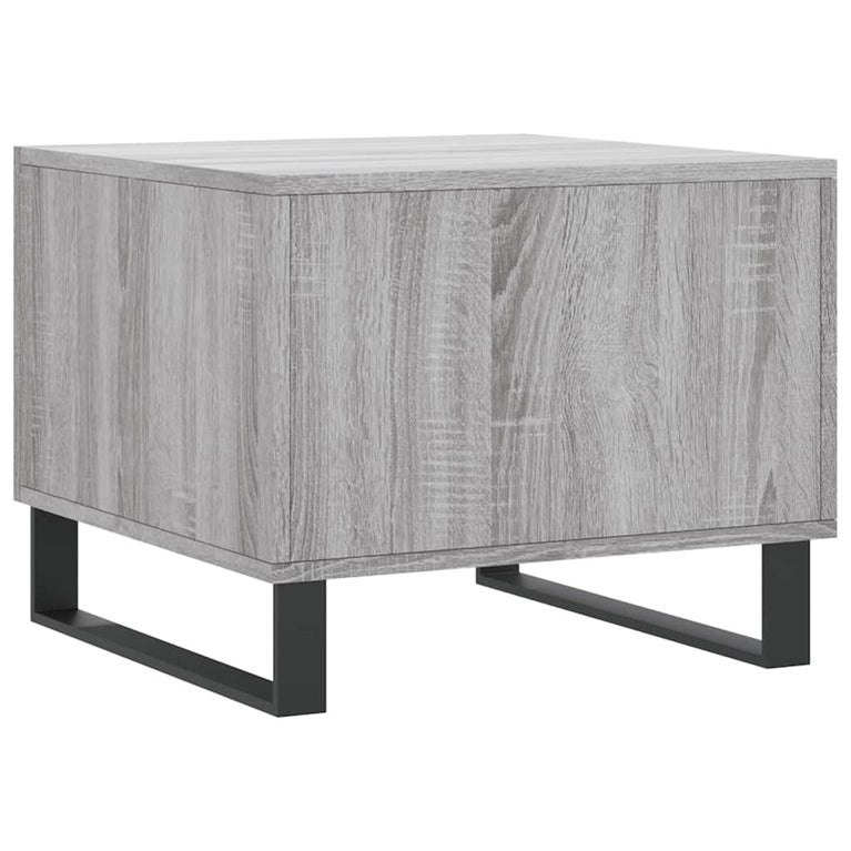 Salontafels 2 st 50x50x40 cm bewerkt hout grijs sonoma eiken MeubelReus