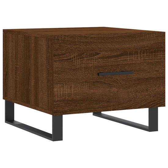 Salontafels 2 st 50x50x40 cm bewerkt hout bruin eikenkleur MeubelReus