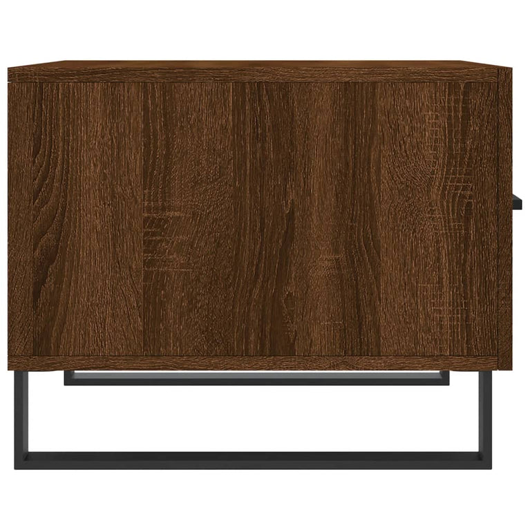 Salontafels 2 st 50x50x40 cm bewerkt hout bruin eikenkleur MeubelReus