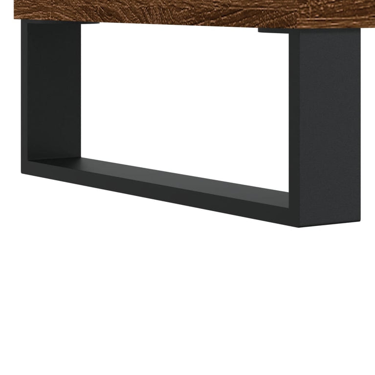 Salontafels 2 st 50x50x40 cm bewerkt hout bruin eikenkleur MeubelReus