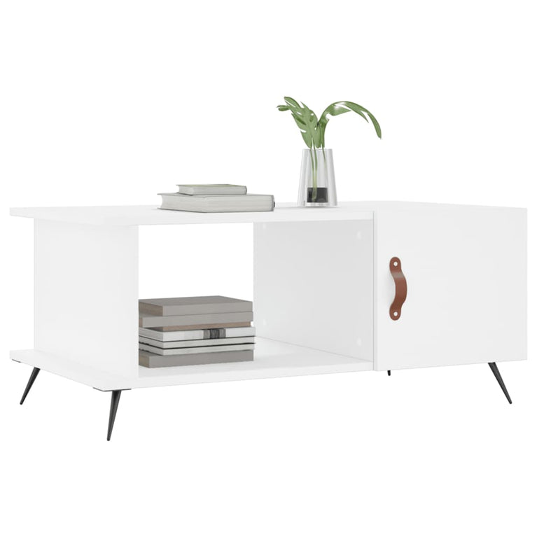 Salontafel 90x50x40 cm bewerkt hout wit MeubelReus
