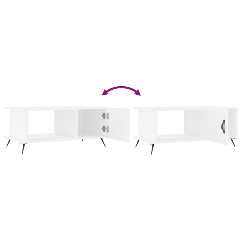 Salontafel 90x50x40 cm bewerkt hout wit MeubelReus