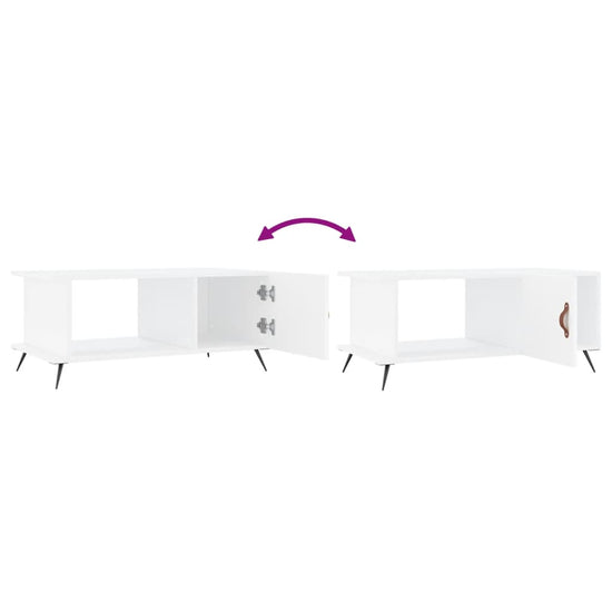Salontafel 90x50x40 cm bewerkt hout wit MeubelReus