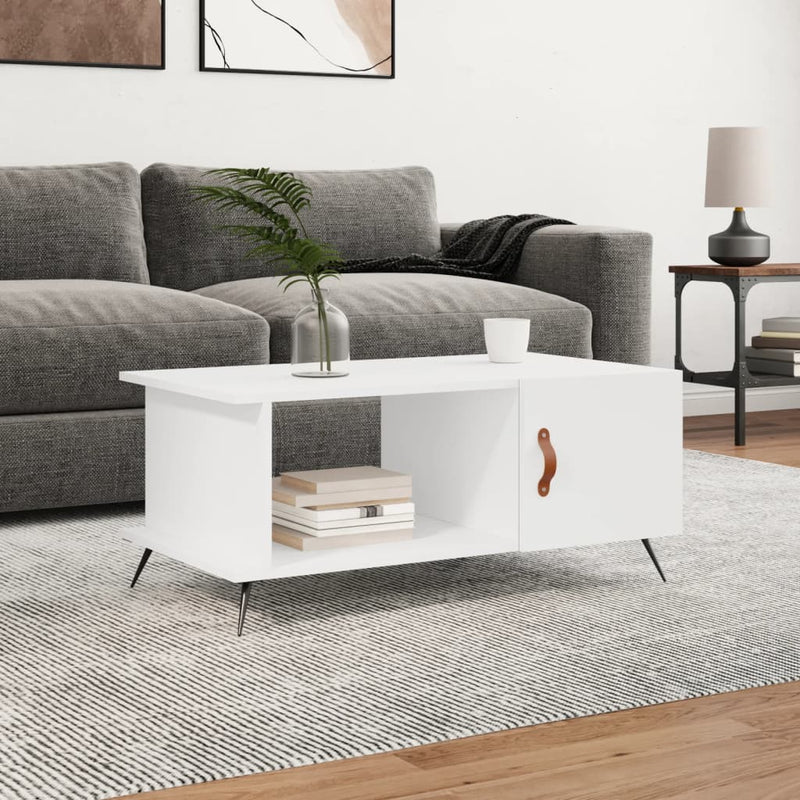 Salontafel 90x50x40 cm bewerkt hout wit MeubelReus