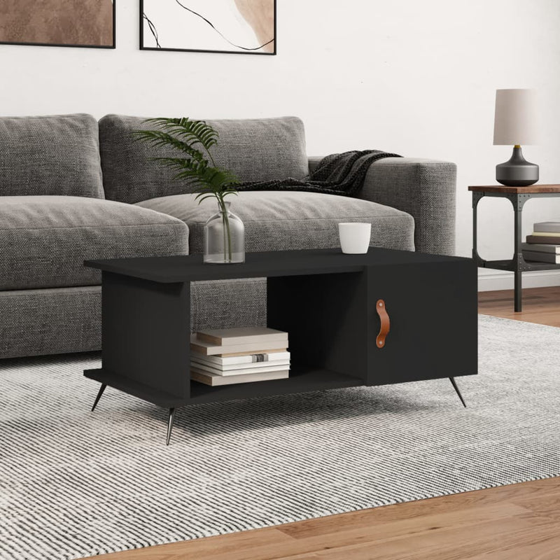 Salontafel 90x50x40 cm bewerkt hout zwart MeubelReus