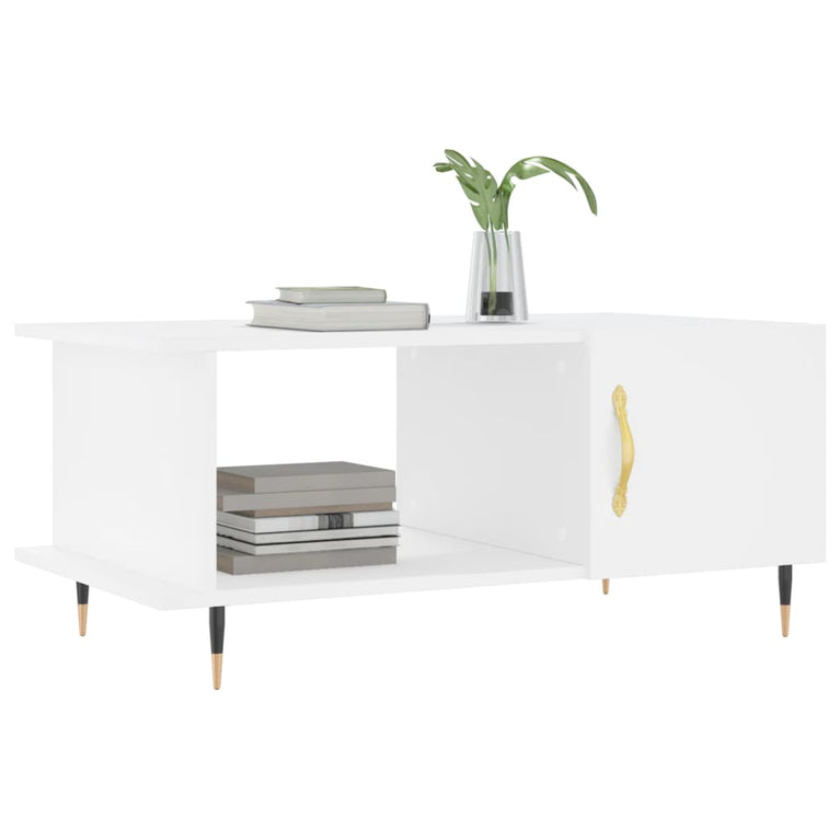 Salontafel 90x50x40 cm bewerkt hout wit MeubelReus