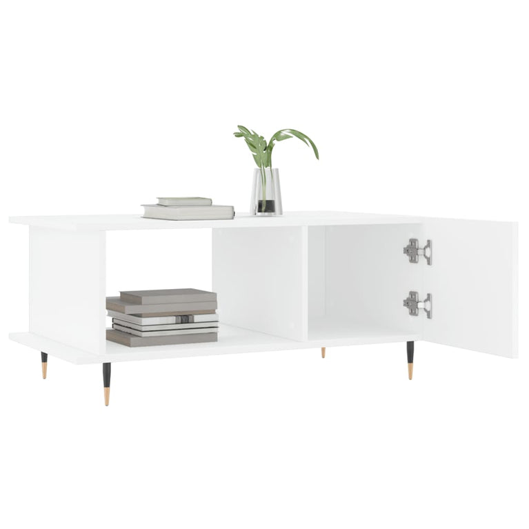Salontafel 90x50x40 cm bewerkt hout wit MeubelReus