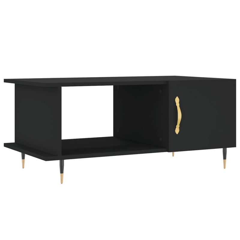 Salontafel 90x50x40 cm bewerkt hout zwart MeubelReus