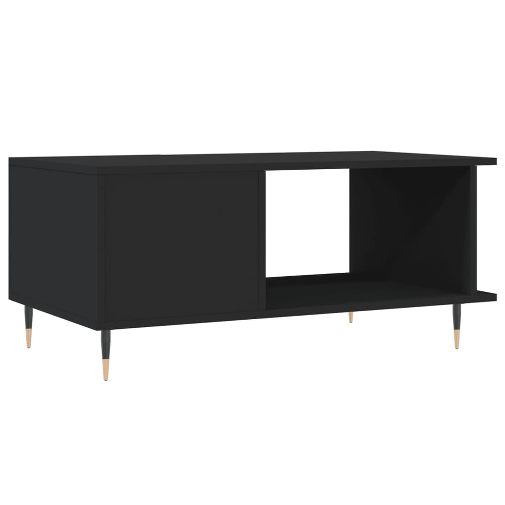 Salontafel 90x50x40 cm bewerkt hout zwart MeubelReus
