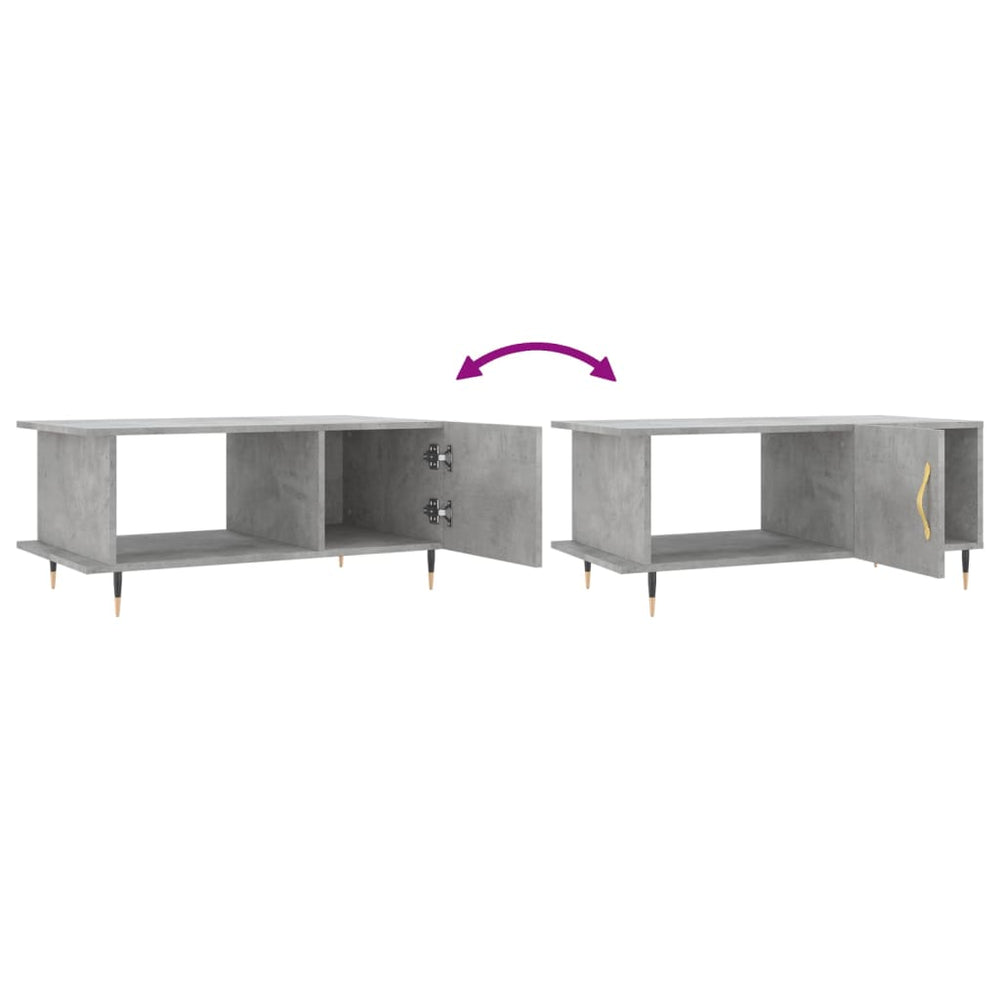 Salontafel 90x50x40 cm bewerkt hout betongrijs MeubelReus