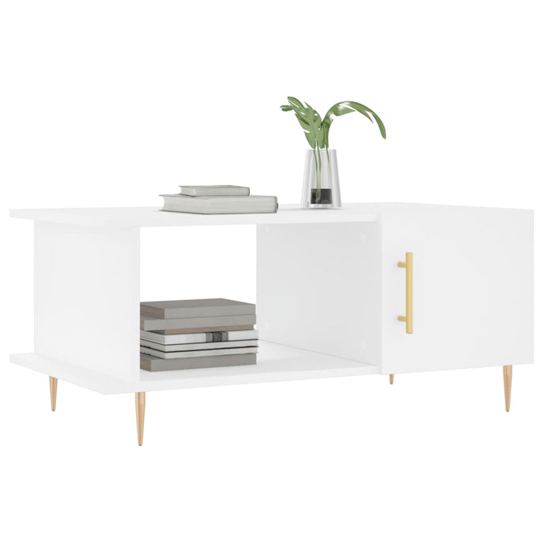 Salontafel 90x50x40 cm bewerkt hout wit MeubelReus