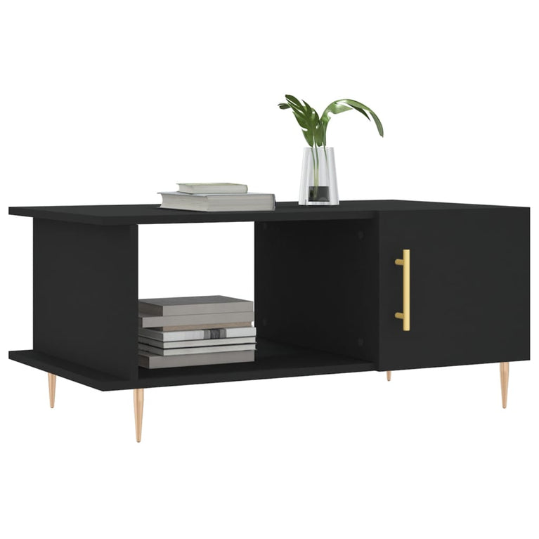 Salontafel 90x50x40 cm bewerkt hout zwart MeubelReus