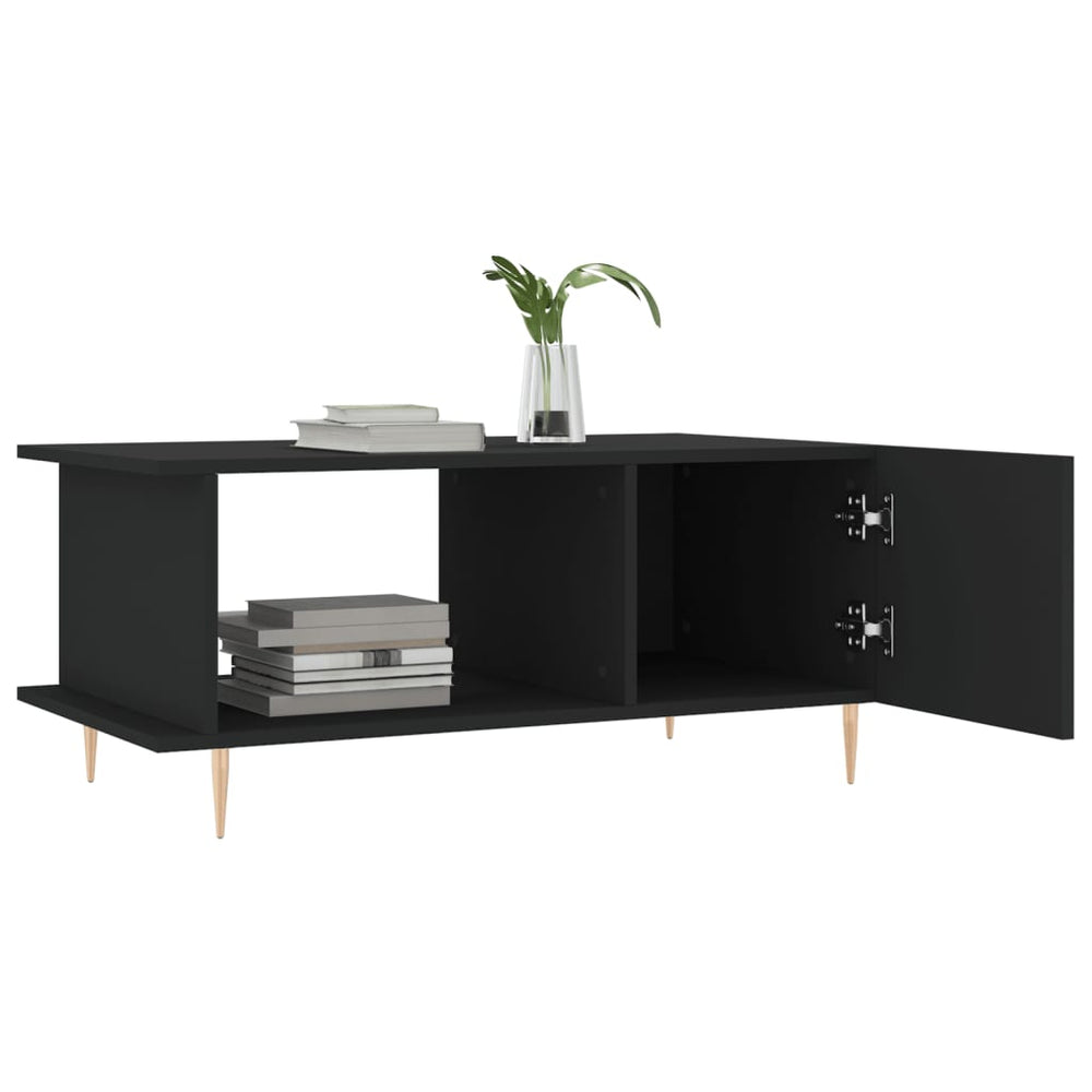 Salontafel 90x50x40 cm bewerkt hout zwart MeubelReus