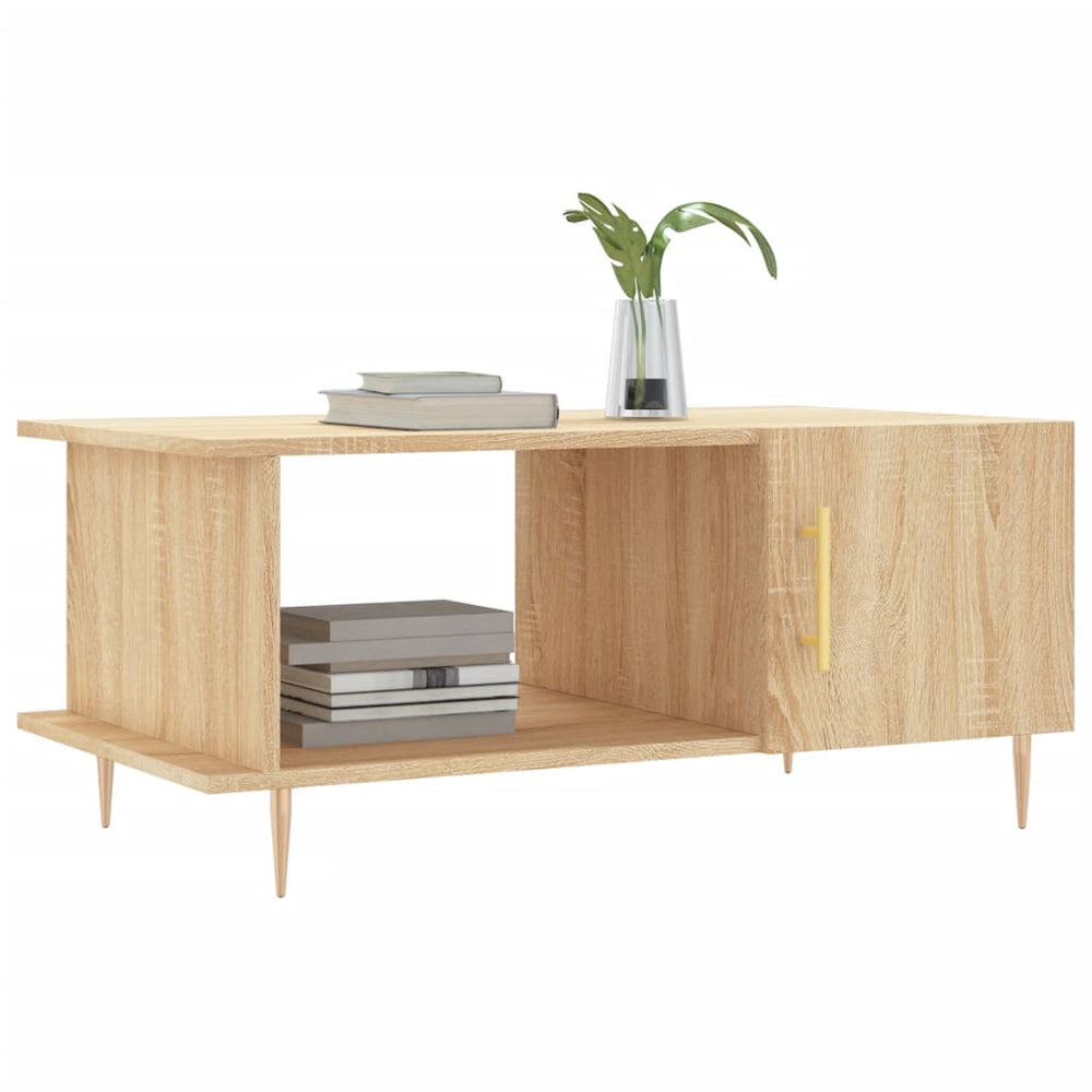 Salontafel 90x50x40 cm bewerkt hout sonoma eikenkleurig MeubelReus