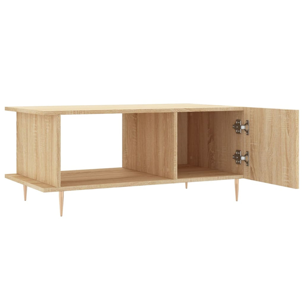 Salontafel 90x50x40 cm bewerkt hout sonoma eikenkleurig MeubelReus