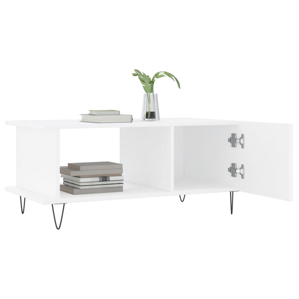 Salontafel 90x50x40 cm bewerkt hout wit MeubelReus
