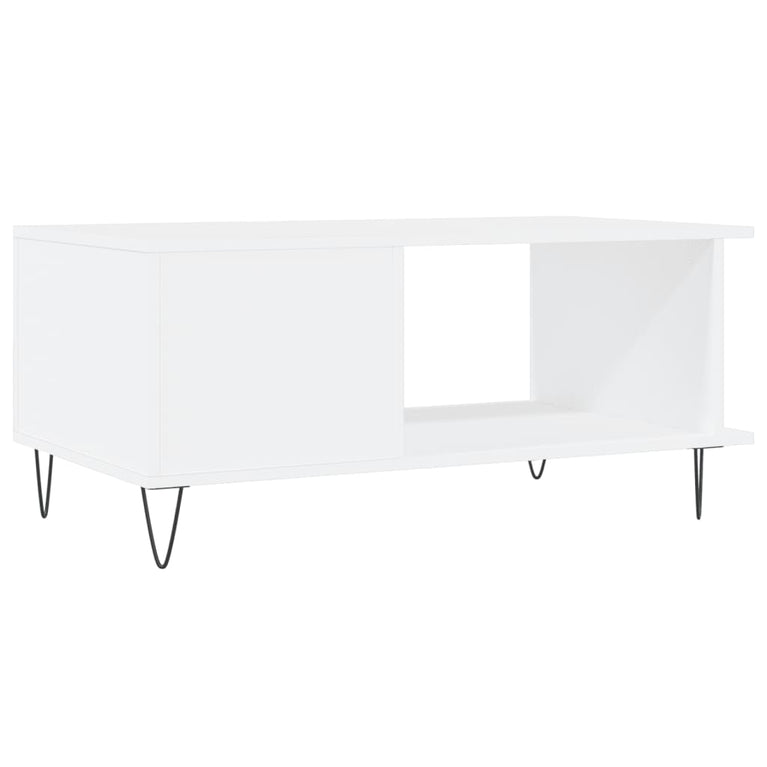 Salontafel 90x50x40 cm bewerkt hout wit MeubelReus