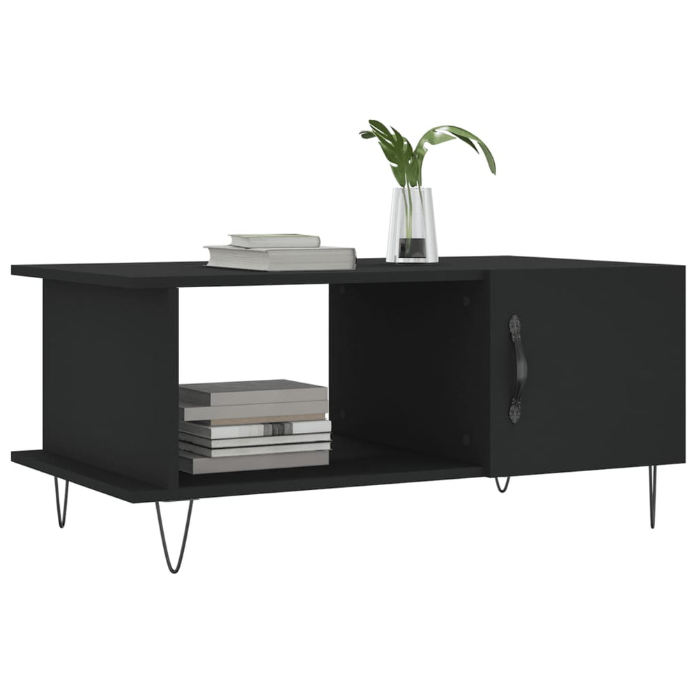Salontafel 90x50x40 cm bewerkt hout zwart MeubelReus