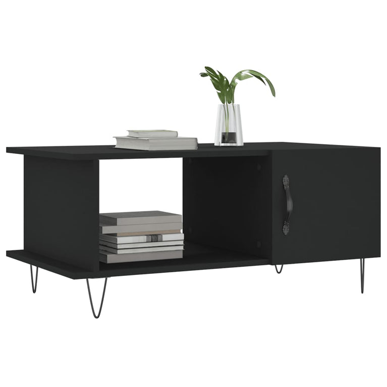 Salontafel 90x50x40 cm bewerkt hout zwart MeubelReus