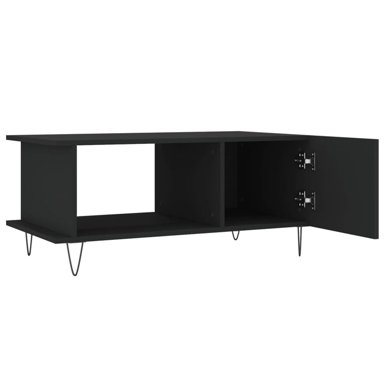 Salontafel 90x50x40 cm bewerkt hout zwart MeubelReus