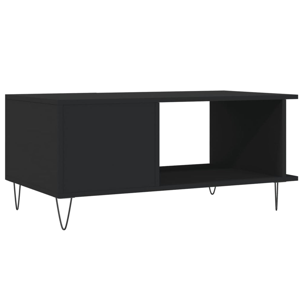 Salontafel 90x50x40 cm bewerkt hout zwart MeubelReus